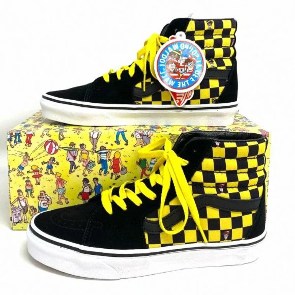 💖MEGA SALE💖VANS x Where's Waldo Sk8-Hi Checker VN0A32QG4UE Men's High Suede - Picture 2 of 9